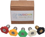 DUSICHIN DUS-025 Pressure Washer Spray Nozzle Tips Multiple Degrees, 1/4 INCH 2.5 GPM