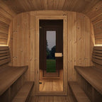 Model CL12GCP, Cube-Series Outdoor Home Sauna Suite Kit, Up to 8 Persons (Sauna Heater and Sauna Stones Included) (HIVE MINI 11 WiFi - Gold)