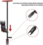 FLORA GUARD Weed Pulling Tool Stand-Up Weeder Tool with Long Handle Lawn, Yard, Garden, Dandelion Picker, Weed Remover (red)
