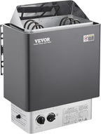VEVOR Sauna Heater, 3KW 220V Electric Sauna Stove, Steam Bath Sauna Heater with Built-in Controls, 3h Timer and Adjustable Temp for Max. 70-141 Cubic Feet, Home Hotel Spa Shower Use