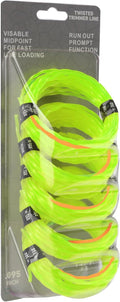 5 Pack String Trimmer Line Compatible with Ego String Trimmer 0.095" 70FT Weed Eater String Pre-Cut Dual Color Fast-Positioning Triangular Twisted Trimmer Line Universal Fit Weed Wacker String