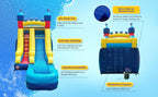 JOYMOR Commercial Grade Inflatable Water Slide with Splash Pool for Kids and Adults, 100% PVC Vinyl Inflatable Water Park for Outdoor Fun Backyard (23 x 9 x 14ft), Without Blower