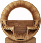 Sauna Barrel, Ergo-Series Backyard Sauna Barrel (Sauna Heater & Sauna Stones Included) (Model E6W)