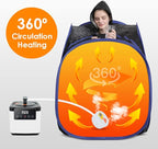 Smartmak Sauna Steamer Pot 2.6 L, Portable Steam Generator Set with Time & Tempreture Remote Control, 1000W Spa Machine with Herbal Box for Body Detox 110V US Plug