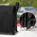 Unicook Pellet Grill Cover Compatible with Traeger 22 Series, Lil Tex, Outdoor Full Length Pellet Smoker Cover, Unique UV Resistant Waterproof Vinyl Exterior with Polyester Lining