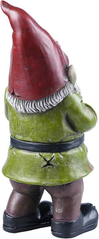 Zombie The Walking Dead Gnome Garden Statue Sculpture Scary Halloween Decoration - Resin, 10 Inches