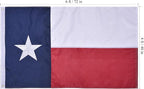 Texas State Flag 4x6 Ft Deluxe Embroidered Premium Polyester Durable TX Flag with Sewn Stripes and Brass Grommets for Indoor/Outdoor Use