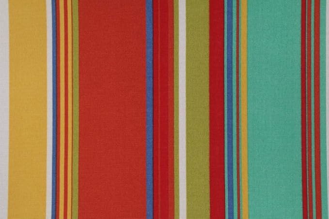 RSH Décor: Set of 2 Lumbar Throw Pillows | Indoor/Outdoor All Weather Polyester Fabric | Decorative Accent Cushions for Patio Furniture | Reversible | 26” x 16" | Bright Colorful Stripe