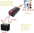 Power Inverter Converter 2000W 24V DC to 110V 120V AC 60HZ Pure Sine Wave with LED Display for Car RV Home Solar