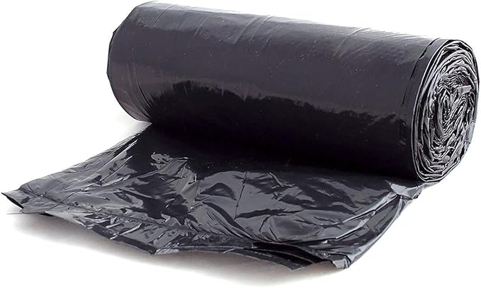 Aluf Plastics T-Tough Roll Pack Low Density Repro Blend Star Seal Coreless Rolls Bag, 55-60 Gallon Capacity, 58" Length x 38" Width, XXH Strength, Black (Pack of 400)