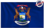 Bradford Michigan State Flag 3x5 feet Outdoor, 3 Ply Polyester Michigan Flags Double Sided, Heavy Duty MI State of Michigan Flags with 2 Brass Grommets