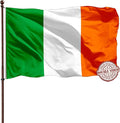 Double Sided Irish Flag 4x6 Outdoor Heavy Duty- 3Ply 240D 4 Rows Stitched- Ireland 4x6 Flag- UV Fade Resistant With Canvas Header & 2 Brass Grommets