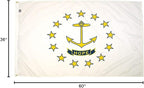 FlagSource Rhode Island Nylon State Flag, Made in the USA, 3x5'