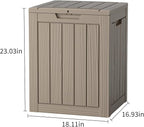 Two 28 GallonOutdoor Storage Box,Resin Deck Boxes Waterproof, IndoorOutdoor Bin for Package Delivery, Patio Cushions, Gardening Tools, Lockable, UV Resistant