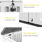 Outdoor Storage Shed,KINYING Outdoor Storage Cabinet Waterproof with Double Doors,52 Cu.ft Resin Vertical Tool Shed for Garden,Patio,Backyard,4×2.5×6.6 FT
