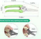 Premium garden shears, meperez pruning scissors gardening tools, pruners for flower, bushes, rose and fruit tree, use for florist, yard and orchard the plant clippers, sharp steel anvil snips