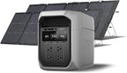 EF ECOFLOW Portable Power Station DELTA 3 MAX Plus with 2X200W Solar Panel, 3000W Max Output, Fast 0–80% Recharge in 64mins, Reliable Home Backup & RV Camping