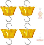 Ant Moat for Hummingbird Feeder - 3 OZ x 4 Pack Insect Guard with Large Capacity (Orange)