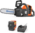Husqvarna Power Axe 225i Battery Operated Chainsaw, 14-Inch Electric Chainsaw with 4 Ah Battery and Charger Included, 970547511