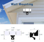 EMANER Motion Activated Security Light, Outdoor Floodlight Dusk to Dawn & Motion Sensor Adjust, Daylight Frosted Lens, ETL Listed 45W Wired Wall Light for Entryway/Yard/Garden, (1-Pack, Black)