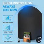 Kettle Grill Cover 22 Inch - Superior Charcoal Grill Cover for Weber Kettle Grill - 600D Outdoor BBQ Covers for Weber 22 Inch Original Kettle Grill, Master Touch Charcoal Grill and More