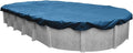 Robelle 12 x 18 ft Blue Winter Oval Pool Cover for Above Ground Pools, 4 ft Overlap (16 x 22 ft Cover Size), Solid 7 x 7 Scrim, 2.2 oz/yd2, 8-Year Warranty, Style: 461218-4K