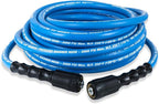 Blu Shield Tough Tek Rubber Pressure Washing Hose 1/4" X 25' with M22 Fittings Non Marking (3000:12000 PSI)