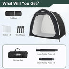 UNP Bike Storage Shed Tent, Portable Outdoor Bike Storage Tent with 210D Oxford Thick PU4000 Waterproof for 1/2/3/4 Bikes, Bike Covers Storage Shed for Bicycles, Lawn Mower, Garden Tools