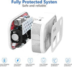 200W Car Power Inverter, FOVAL 12V DC to 110V AC Car Inverte with 4 USB Ports Car Outlet Adapter, Power Inverter for Vehicles, Car Plug Adapter Outlet for Laptop Computer Charger (White)