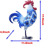 Rooster Statue Chicken Animal Sculpture Garden Decoration Metal Yard Art for Patio Lawn Backyard Outdoor Indoor Decoration