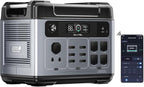 OUKITEL P2001 Plus 2400W Solar Generator(2025 NEW), 2048Wh Solar power station with 4 AC Outlets (5000W Peak), 1.5H Full Charging, APP Control Battery Backup for Home, Camping & RVs