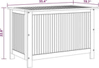 vidaXL Wooden Deck Box - Outdoor Teak Storage Chest, Ideal for Patio Furniture Cushions, Pool Accessories, Garden Tools - Water-Resistant Bag Inside - 35.4''x19.7''x22.8'', Solid Acacia Wood