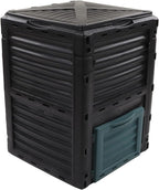 Large Capacity Compost Bin with Vent and Hinged Cover for Kitchen Garden Outdoor