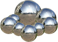 8pcs 2.4-6in Mirror Garden Spheres, Seamless Silver Stainless Steel, Props for Photography, Colorful Home Addition