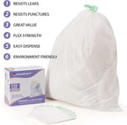 Trash Bags Garbage Bag 13 Gallon Drawstring Tall Waste Bag for Kitchen Office Party 0.6 Mil (110 Count)