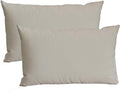 ADLIVWYD Lumbar Pillows for Indoor Outdoor uses,Waterproof Removable Cover with Zipper Outdoor Pillows Set of 2 for Patio Furniture,12×20 Inch (Cream)
