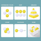 Ball Pit Balls for Kids, Plastic Refill 2.2 Inch Balls, 100 Pack, Bright Colors, Phthalate and BPA Free, Includes a Reusable Storage Bag with Zipper