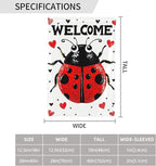 Insect Garden Flag Vertical Double Sided Outdoor Yard Flags 12.5x18 Inch Burlap Banners for House Lawn
