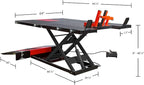 Black Widow Air Over Hydraulic UTV ATV Lift Table 2,500 lb. Maximum Capacity 64" Wide with Side Extensions