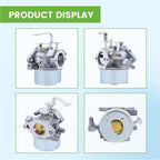640152 Carburetor with Filter for Tecumseh 640152A HM80 HM90 HM100 8-10 HP Engine Snow Blower Mower 5000watt Generator Replace 640023 640051 640140 640260B