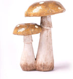 SEINHIJO Mushroom Decor Sculpture Garden Gifts Statue Outdoor Fairy Figurine Modern Patio Arts Polyresin 7.1inch