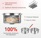 Red Mountain Valley 10.5 Qt Outdoor Propane Fish Fryer Pot Kit with Aluminum Strainer Basket, Thermometer for Boiling and Frying, 50,000 BTU Burner, 0-5 PSI Regulator, Full CSA Approved Fish Cooker