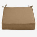 BrylaneHome Extra-Thick Seat Cushion - 23”L x 22”W x 5.5”H - Patio & Outdoor - Water, Stain & Fade Resistant - Khaki