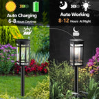 EXCMARK 8 Pack Solar Lights Outdoor Waterproof for Garden Pathway Walkway Driveway Yard Lawn Decorative Landscape Lighting. (Cool White Light, 8)