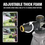 ACTIVE Pressure Washer Gun + Pressure Washer Foam Cannon + 20" Pressure Washer Lance for All types of Pressure Washers