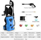 5000PSI Eectric Pressure Washer 2025 2.8GPM High Power Washer with 4 Pressure Nozzle and Soap Bottle for Home, Car Washing, Fence Cleaning, Patio (Navy Blue)