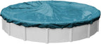Robelle 24 ft Extra Heavy Duty Blue Winter Pool Cover for Above Ground Pools, 4 ft Overlap (28 ft Cover Size), Solid 10 x 10 Scrim, 2.91 oz/yd2, 12-Year Warranty, Style: 5824-4ROB