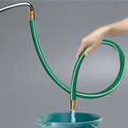 Worth Short Lead-in Green Garden Hose 5/8 in. x 6 ft. -Kink Free, No Leaking, Male/Female Fittings -Heavy Duty Durable Flexible Lightweight Water Pipe -Brass Aluminum Ends for Household & Yard Use