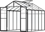VEVOR Polycarbonate Garden Greenhouse, 8 x 10 Ft, with 2 Ventilation Windows, Hinged Door, Pavilion Style, Large Aluminium Greenhouse Kit, Flower Plant Shelter for Outdoors, Backyard