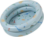 Inflatable Baby Retro Swimming Pool Family Cute Style Thickened Water Pool for Kids Indoor Outdoor Play (Blue)